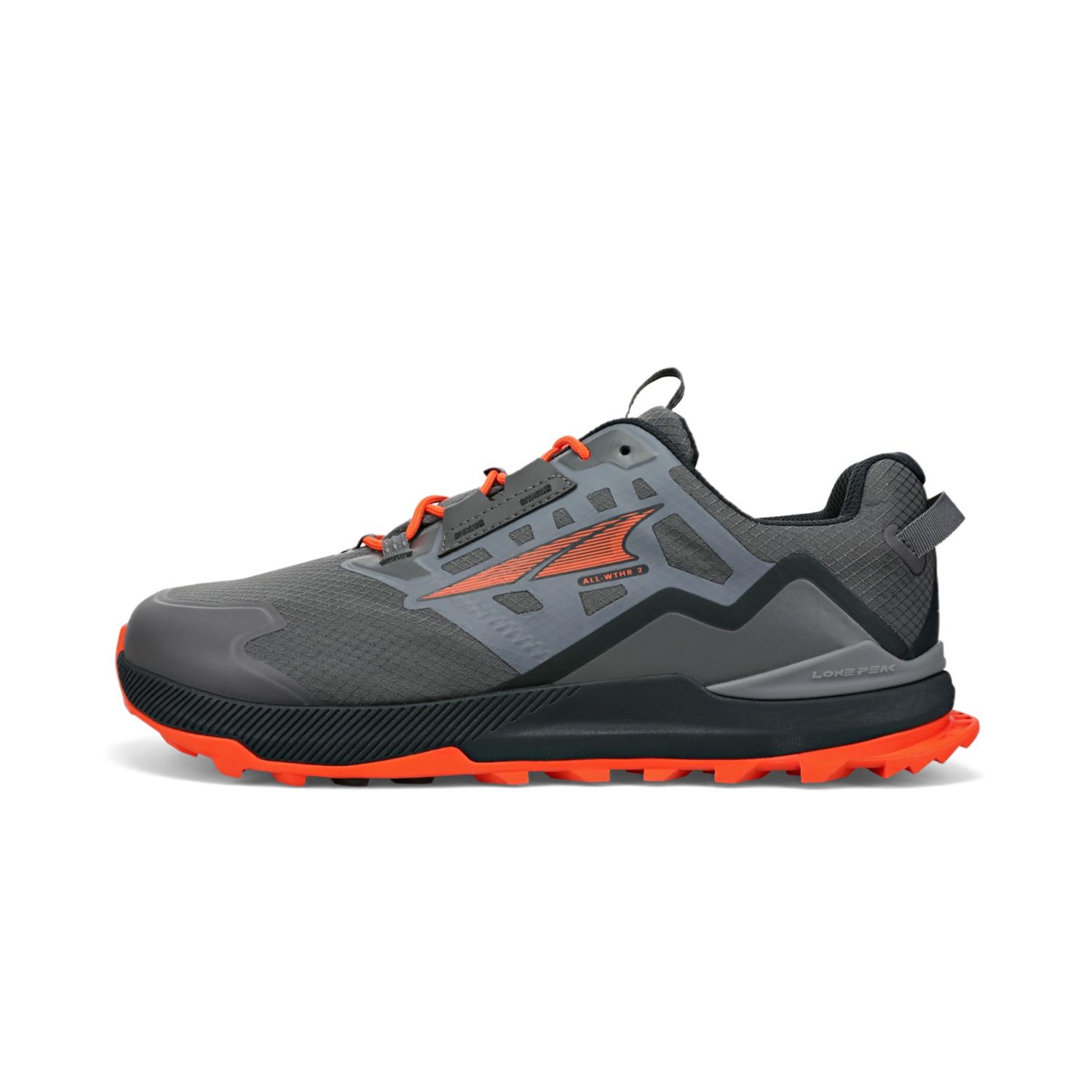 Altra Lone Peak All-wthr Low 2 Wanderschuhe Herren Grau Orange | Deutschland-06597439