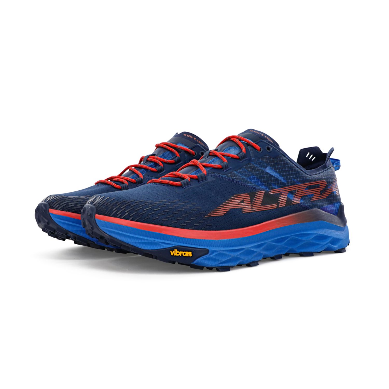 Altra Mont Blanc Trailrunning Schuhe Herren Blau Rot | Deutschland-10596239